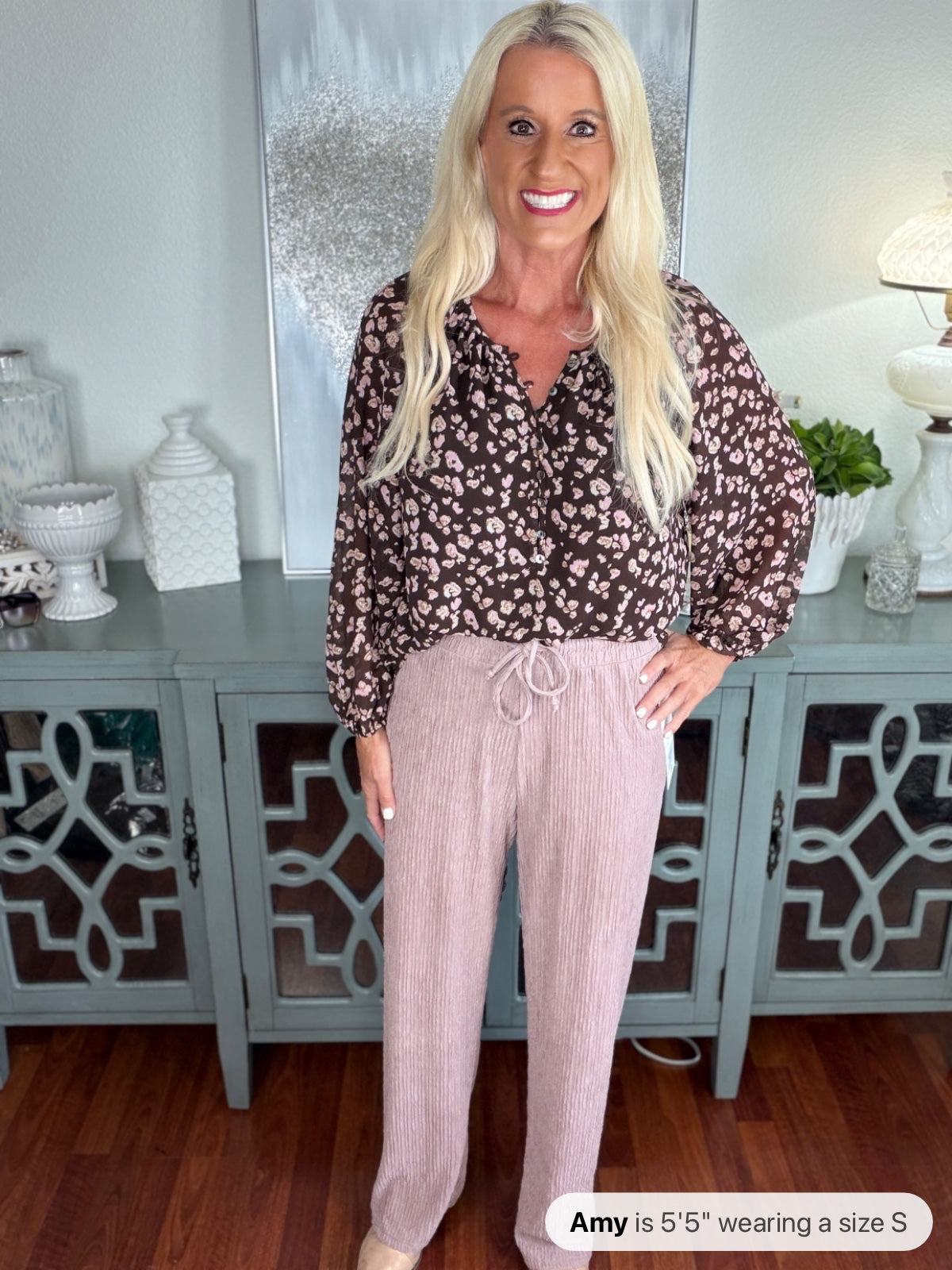 Amy wearing Kendra Pants from Simply Amy