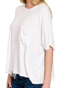 Zenana Ribbed Oversized Round Neck