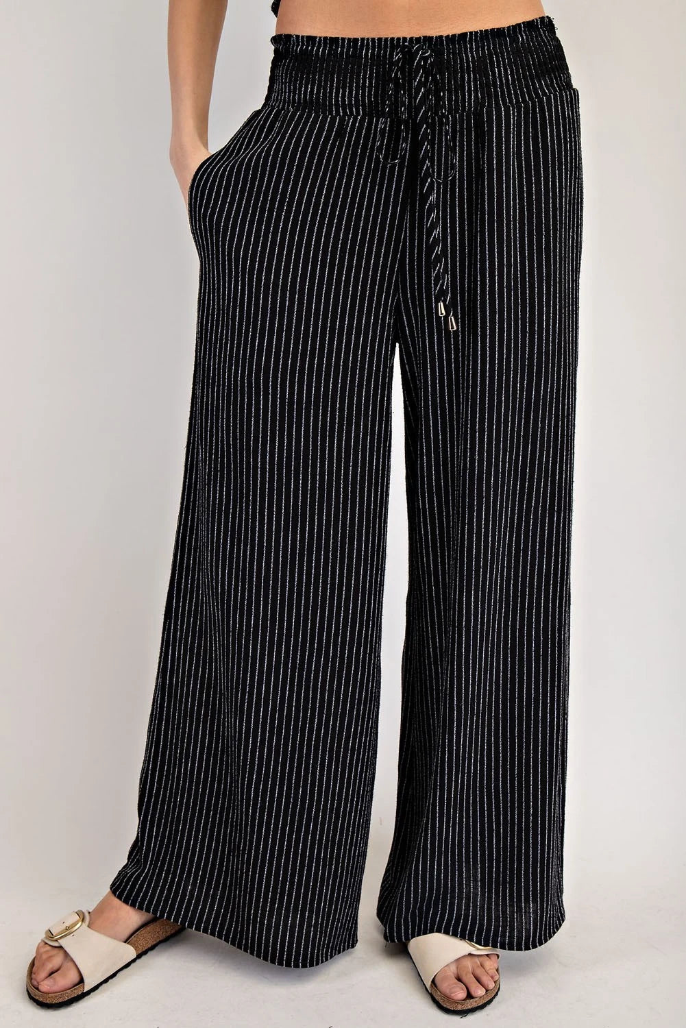 Black & White Striped Pants