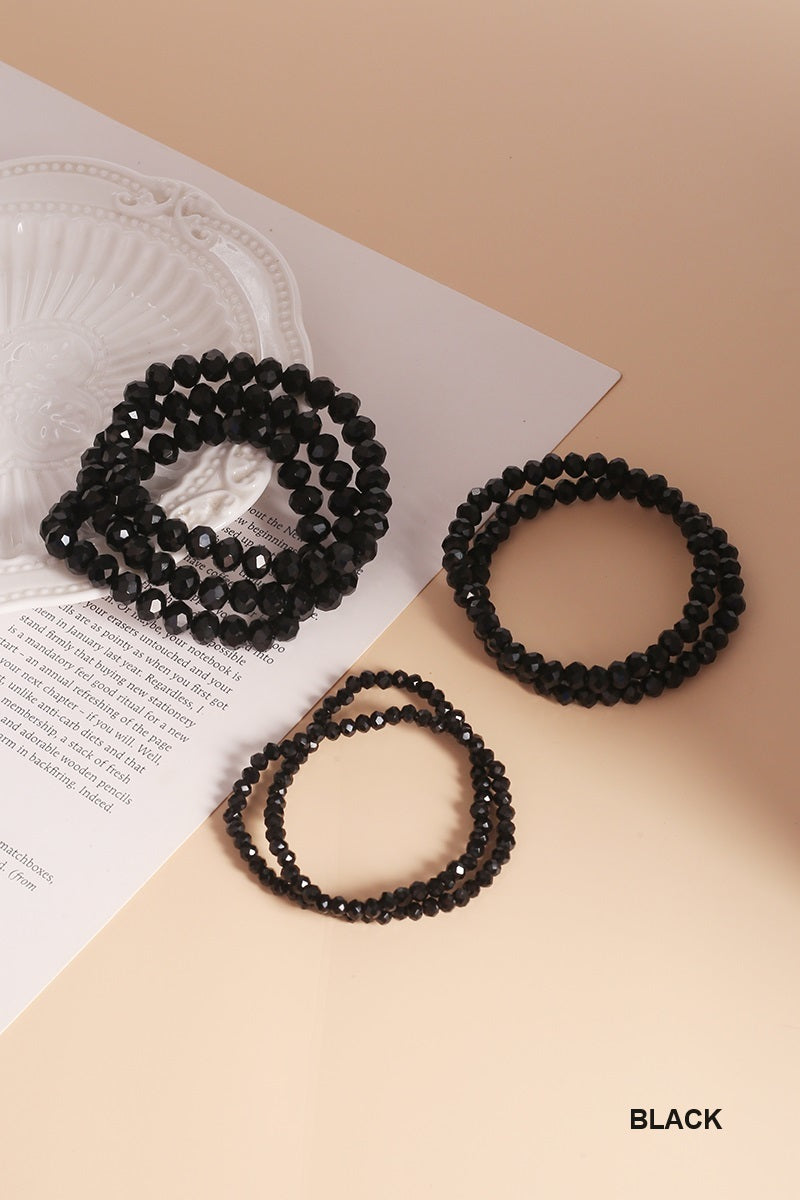 Zenana Black Bracelet Stack