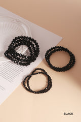 Zenana Black Bracelet Stack