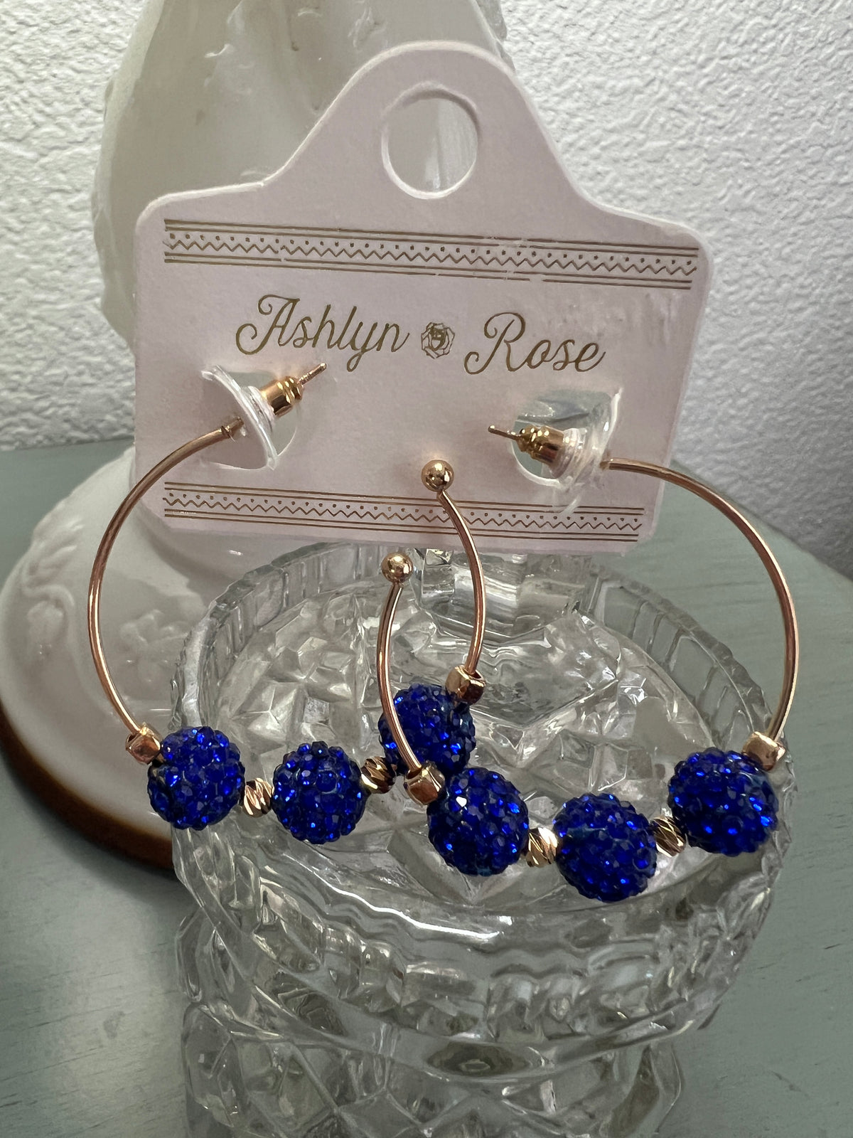 Rhinestone Ball Hoops