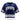 A navy blue sequined short-sleeve sweatshirt featuring "COWBOYS" in white and silver lettered appliqué across the chest, with matching silver sequined stripes on the sleeves and hem.