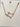 Rose gold-toned necklace from Icon Collector featuring a geometric pendant with crystal embellishments connected to a delicate chain. The pendant displays an angular, abstract design with sparkly rhinestone detailing throughout.