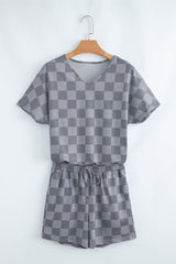 Gray Checkered PJ Set