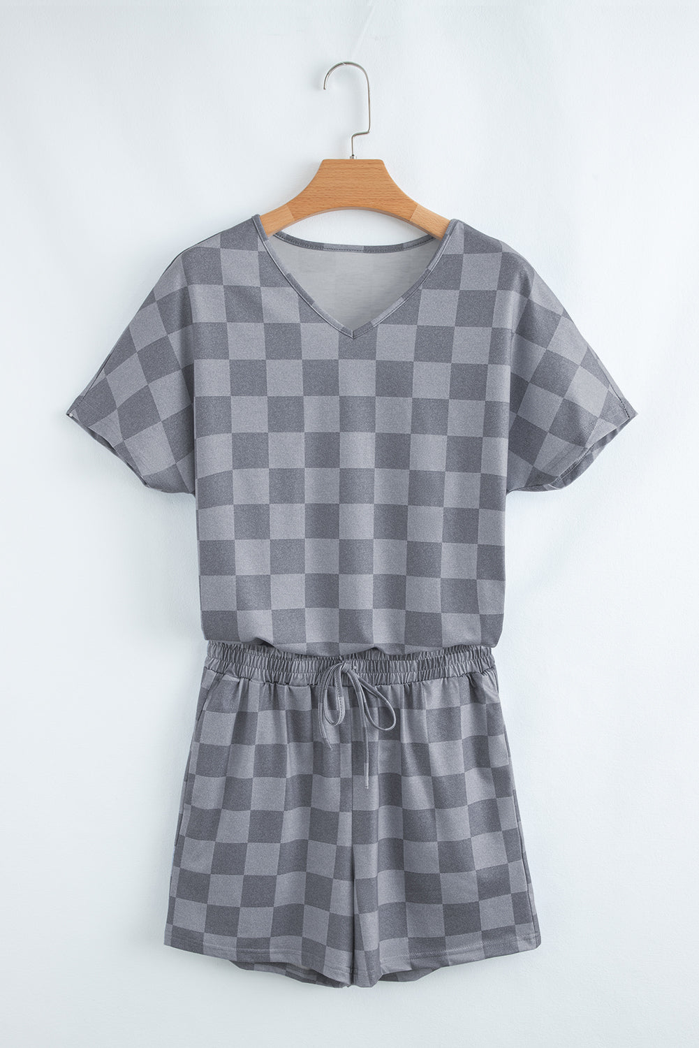 Gray Checkered PJ Set
