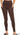 Dark brown high-waisted leggings with functional side pockets and a fitted silhouette that extends to the ankles.