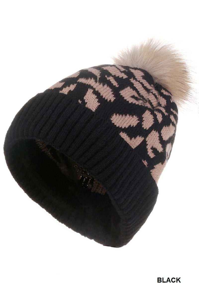 Zenana Leopard Beanie