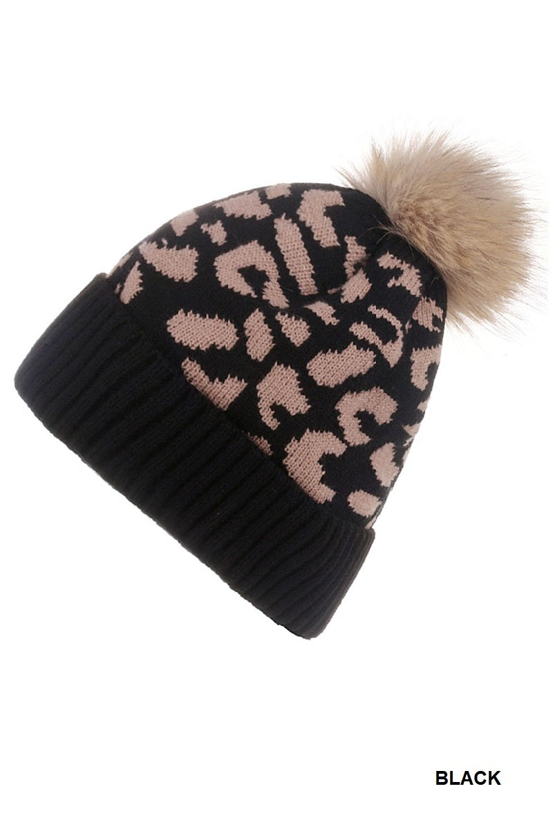Zenana Leopard Beanie