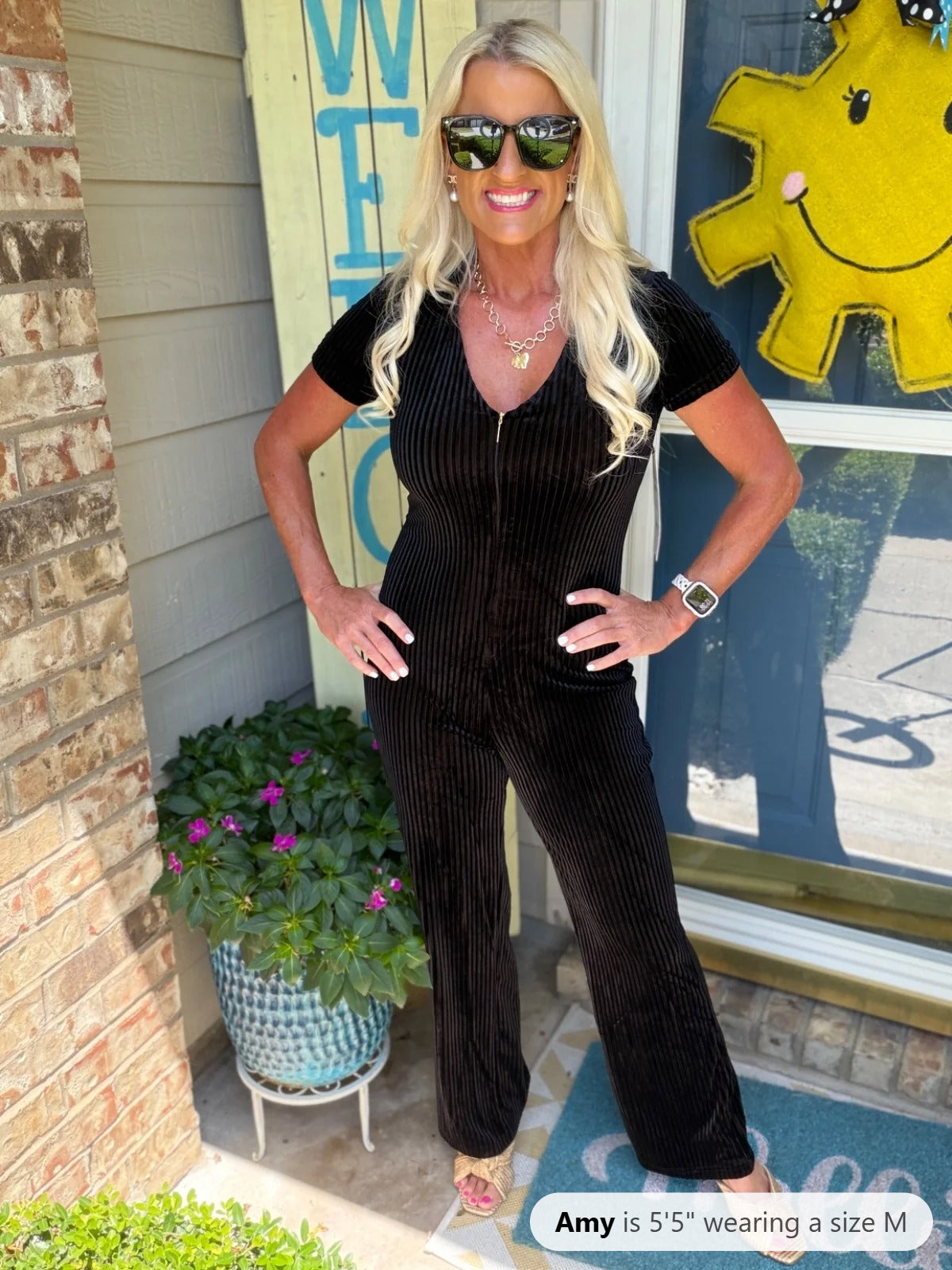 Vivian Velvet Ribbed Jumpsuit