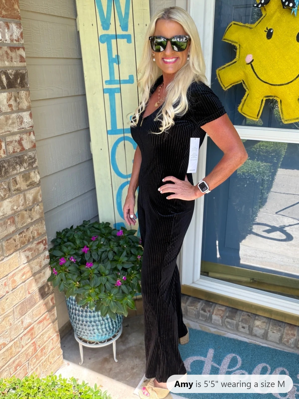 Vivian Velvet Ribbed Jumpsuit