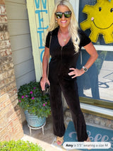 Vivian Velvet Ribbed Jumpsuit