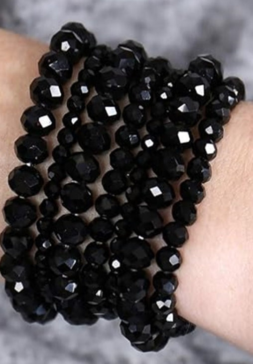 Zenana Black Bracelet Stack