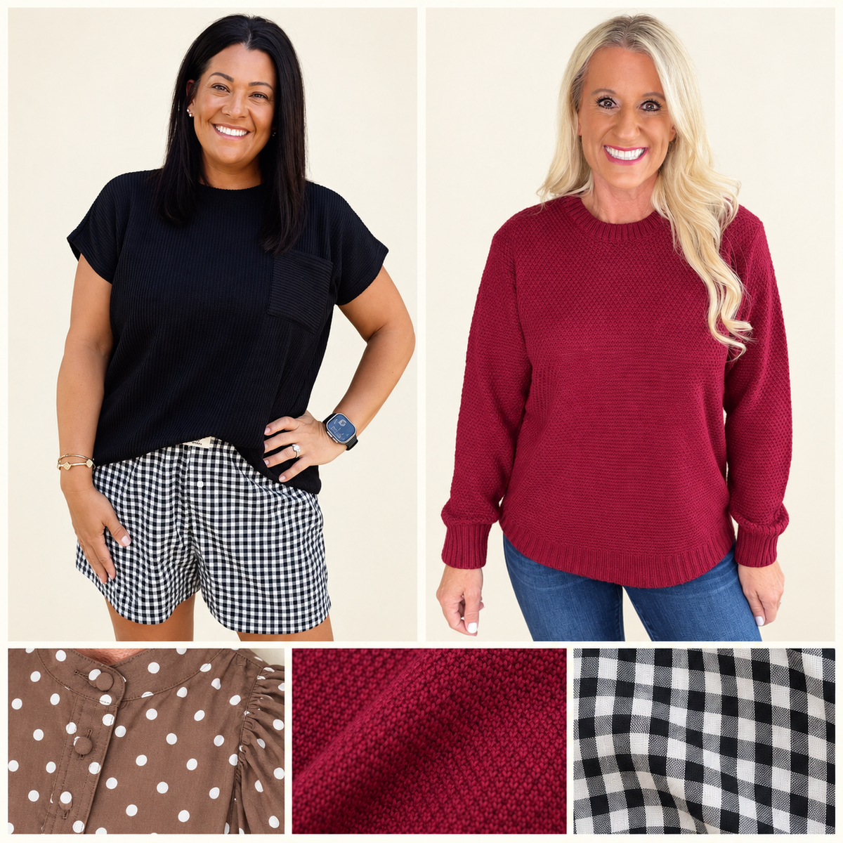 Simply Amy team portraits with boutique fabric details